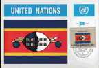 CPJ Nations Unies 1982 Drapeaux Souaziland - Briefe