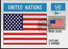 CPJ Nations Unies 1981 Drapeaux Etats-Unis D'Amérique - Enveloppes