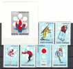 ROMANIA  1972 OLYMPIC  SAPPORO 72,Mi.2984/89 + Bl.91,MNH,OG. - Hockey (Ice)