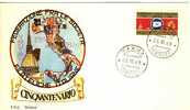 ITALIA FDC "ROMA"  1969  FEDERAZIONE SOCIETA´ FILATELICHE ITALIANE. CINQUANTESIMO 1919 - Otros & Sin Clasificación