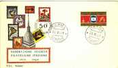 ITALIA FDC "ROMA"  1969  FEDERAZIONE SOCIETA´ FILATELICHE ITALIANE. CINQUANTESIMO 1919 - Otros & Sin Clasificación