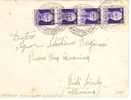 593)lettera Con 4x50c. Imperiale Senza Fasci Da Barcellona A Riddi Siculo Il 24-7-1945 - Poststempel