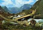 CPSM. PRALOGNAN LA VANOISE. PONT DES GLIERES. PETIT MONT BLANC. AIGUILLES DE MEY. - Pralognan-la-Vanoise