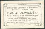 Carte Public. ELECTRICITE DEWILDE à BLANKENBERGHE + Timbre Fiscal  1921.  TB Rare - 2256 - Documents