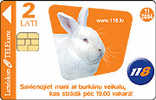 LATVIA- RABBIT -  2003  USED PHONECARD - Konijnen