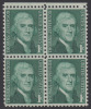 !a! USA Sc# 1278 MNH BLOCK W/ Top Margin - Thomas Jefferson - Ungebraucht