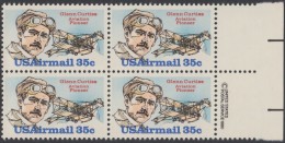 !a! USA Sc# C100 MNH BLOCK W/ Right Margins & Copyright Symbol (a02) - Glenn Curtiss - 3b. 1961-... Unused