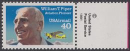 !a! USA Sc# C129 MNH SINGLE W/ Right Margin & Copyright Symbol - William T. Piper - 3b. 1961-... Unused