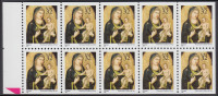 !a! USA Sc# 3003Ab MNH BOOKLET-PANE(10) W/ Left Margin & Plate-# - Madonna And Child - 3. 1981-...