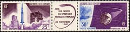 Détail De La Série Du Lancement Du Premier Satellite Français à Hammaguir, Comores N° PA 16 A ** Espace - Cosmos - 1966 Lancement 1e Satellite Française à Hammaguir