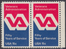 !a! USA Sc# 1825 MNH Horiz.PAIR W/ Right Margin - Veterans Administration - Unused Stamps