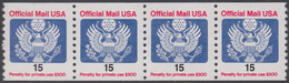 !a! USA Sc# O138A MNH Horiz.STRIP(4) - Great Seal - Officials