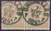 PZ TP N° 51(2) Sc BRUXELLES 7 Du 7 Septembre 1891 Centrale.  CONCOURS.   2351 - 1884-1891 Leopold II