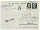 199)intero Postale Da 60c. Turrita+60c. Imperiale Senza Fasci Da Catania A Napoli Il 30-10-1945 - Poststempel