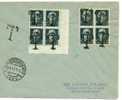 278)lettera Con 8x15c. Imperiale Soprastampati Con Grande T Di Tassazione Da Como A Roma Il 21-6-1945 - Poststempel