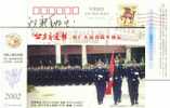 China,postal Stationery ,policemen, Flag - Politie En Rijkswacht