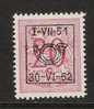 Belgie OCB V 617 (**) - Typos 1951-80 (Chiffre Sur Lion)