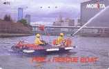 TC Japon / 110-011 - POMPIERS En Mer /  Bateau FIRE BRIGADE - FIRE & RESCUE BOAT Japan Phonecard - FEUERWEHR Schiff - 07 - Feuerwehr