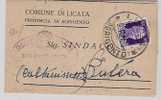 736)lettera Con 50c. PM Imperiale Da Licata A Butera Il 11-3-1945 - Poststempel