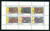 3805I Bulgaria 1989 Animals Snakes MS ** MNH / Schlangen -Turkische Sanaboa Askulapnatter Leopardnatter Katzennatter Sch - Blocks & Kleinbögen