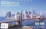 Telecarte Statue Of Liberty (82) Statue De La Liberte Twins Towers New York USA  Phonecard Japan - Paisajes