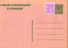 AP - Entier Postal - Carte Postale Avis De Changement D´adresse N° 22 - Chiffre Sur Lion Héraldique Avec Banderole - 5,0 - Adreswijziging