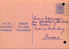 A00007 - Entier Postal - Changement D´adresse N°12 FN De 1964 - Bericht Van Adresverandering - Avis Changement Adresse