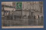 CP CIRCULEE PARIS 6 - INONDATIONS DE PARIS JANVIER 1910 - QUAI MALAQUAIS ET RUE BONAPARTE - ANIMATION - Distrito: 06