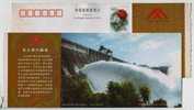 Dam,Danjiangkou Reservoir,headwater Of South-to-North Water Transfers Project,CN02 Shiyan City Advert Pre-stamped Card - Water