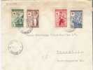 FS-M003/ FINNLAND -  Rotes Kreuz 1946, Komplett Auf Brief N. Schweden (red Cross) - Storia Postale
