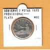 GOBIERNO PROVISIONAL 2 PESETAS  PLATA 1870 MBC   DL-790 - Andere & Zonder Classificatie