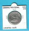 GOBIERNO PROVISIONAL 2 PESETAS  PLATA 1870 #73 MBC   DL-800 - Andere & Zonder Classificatie