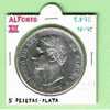 ALFONXO XII  5 PESETAS PLATA MBC/EBC 1.875 #18-75   DL-845 - Autres & Non Classés