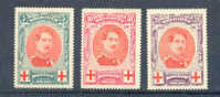 Belgie Ocb Nr : 132 - 134 * Met Scharnier  (zie  Scan) - 1914-1915 Rotes Kreuz