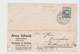 SBZ027 / Ost-Sachsen Neustadt 29.9.45 Postmeister Trennung - Cartas & Documentos