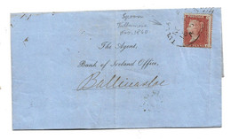 Irl007/Victoria, 1 Penny, 1860 Spoon Stempel Tullamore, Irish Type RR - Lettres & Documents