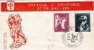 Yu030/   JUGOSLAWIEN - 10. Jahrestag Aufstand In Kroatien, FDC 27.7.51. - Covers & Documents