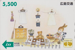 Carte Japon Jouets OURS Ourson NOUNOURS & LAPIN Tricot - Teddy Bear & Rabbit  Bär Japan Card V4 - Hiro 36 - Lapins