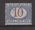 Italie, TAXE , Yvert N° 18 (10 Lire Bleu Et Brun) Ob , TB - Postage Due