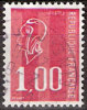 Timbre France Y&T N°1892 (01) Obl  Marianne De Béquet.  1 F.00. Rouge. Cote 0,15 € - 1971-1976 Marianne Van Béquet