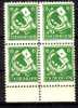 1769 ) SBZ  Mi.Nr. 95AXdv 4-Block Postfrisch ** - Mint