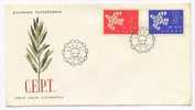 Europa Cept 1961 Als FDC  Griechenland; Mi.N° 775/76 - Lettres & Documents