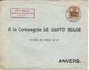 BELGIUM USED COVER OCCUPATION 1916 CANCELED BAR MONS-BERGEN - OC1/25 Gouvernement Général