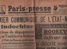 PARIS PRESSE 22 DECEMBRE 1946 - ROOSEVELT - PAUL LANGEVIN - INDOCHINE - JAPON RAZ DE MAREE - CESARE ROSSI - SARRE - Allgemeine Literatur