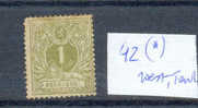 Belgie Ocb Nr :  42 (*) Rouillé Sans Gomme (zie Scan Tanding ) - 1869-1888 Liggende Leeuw