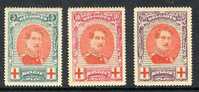 Belgie COB 132 / 134 * - 1914-1915 Rotes Kreuz