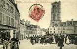 78-MANTES- PLACE Du MARCHE Au BLE Et La TOUR ST. MACLOU-COMMERCE EPICERIE MODERNE-BELLE ANIMATION- - Mantes La Ville