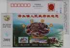 Crab,shrimp,clammed Shell,refrigeratory,China 2001 Zetou Town New Year Greeting Pre-stamped Card - Coquillages