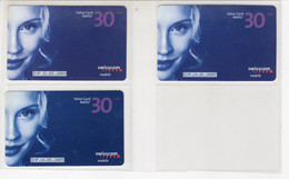 3 Value Card Natel Easy CHF 30.-- / SWISSCOM Mobile - 3 Dates Différente - Opérateurs Télécom