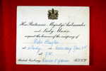 Invitation De L'ambassadeur De Grande-Bretagne / British Ambassy - Andere & Zonder Classificatie